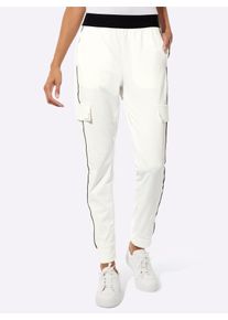 CR&Eacute;ATION L Jogger Pants CREATION L, Damen, Gr. 52, Normalgr&ouml;&szlig;en, ecru, 75% Polyamid, 25% Elasthan, unifarben, Hosen Jogger Pants