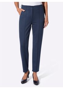 Jerseyhose Inspirationen, Damen, Gr. 46, Normalgr&ouml;&szlig;en, dunkelblau, 76% Polyester, 20% Viskose, 4% Elasthan, unifarben, Hosen Jerseyhose