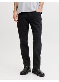 Jack & Jones Regular-fit-Jeans JACK & JONES "JJICLARK JJORIGINAL SQ 356 NOOS", Damen, Gr. 36, L&auml;nge 36, schwarz denim, Denim/Jeans, Obermaterial: 69% Baumwolle, 29% Polyester, 2% Elasthan, Abriebeffekte, regular fit lang, Jeans Regular-fit-Jeans, Baumwollmischung, regular fit