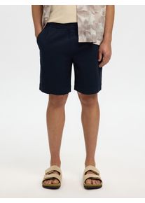 Shorts Selected "SLHREGULAR-HARVEY SUMMER SHORTS NOOS", Damen, Gr. XXL, N-Gr, sky captain, Web, Obermaterial: 73% Baumwolle, 25% Lyocell, 2% Elasthan, unifarben, regular fit, Hosen Shorts