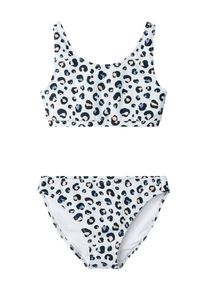Bustier-Bikini name it "NKFZANIMAL BIKINI", M&auml;dchen, Gr. 158/164, N-Gr, ancient water, Rippware, Elasthan, Polyamid, Bikini-Sets Bustier-Bikini