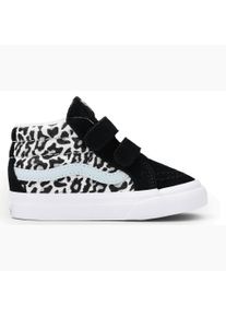 Sneaker Vans "SK8-Mid Reissue V", M&auml;dchen, Gr. 26,5, o33, leopard glitter pastel blau, Leder, Textil, Schuhe Sneaker, mit Klett, f&uuml;r Kinder