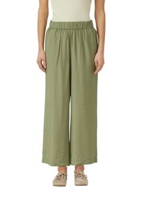 Culotte s.Oliver, Damen, Gr. 46, N-Gr, summer khaki, Web, Obermaterial: 84% Viskose, 16% Polyamid, unifarben, weit 7/8-L&auml;nge, Hosen Culotte, weite Passform, flie&szlig;ende Qualit&auml;t