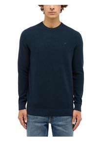 Sweater Mustang "Herren Style Elliot", Herren, Gr. XL, blau (navy), 100% Baumwolle, regular fit, Rundhals, Sweatshirts Sweater