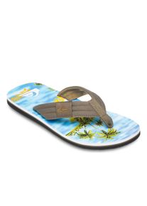 Sandale Quiksilver "Molokai Layback", Herren, Gr. 12(45), blau (coronet blau naturama), Obermaterial:Obermaterial: Textil (Walkfrottier), Futter: Textil, Au&szlig;ensohle: Schwammgummi;, Schuhe Sandale