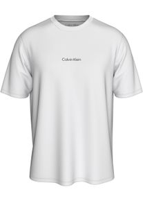 T-Shirt, Damen, Gr. XXL (56), classic wei&szlig;, Web, Obermaterial: 57% Baumwolle, 38% Polyester, 5% Elasthan, Calvin Klein Swimwear, unifarben, regular fit normal, Rundhals, eingesetzt abgesteppte Kante, Shirts T-Shirt, Regular fit mit Rundhalsausschnitt