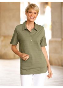 Poloshirt Classic Basics "Kurzarm-Shirt", Damen, Gr. 56, khaki, 100% Baumwolle, unifarben, Shirts Poloshirt