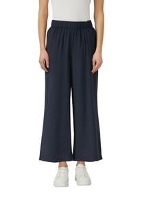 Culotte s.Oliver, Damen, Gr. 34, N-Gr, navy, Web, Obermaterial: 84% Viskose, 16% Polyamid, unifarben, weit 7/8-L&auml;nge, Hosen Culotte, weite Passform, flie&szlig;ende Qualit&auml;t