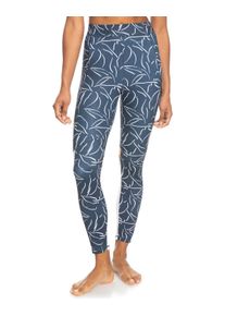 Leggings Roxy "Keep On Trying", Damen, Gr. XS, blau (mood indigo tropical mood), Obermaterial:88% Microfaser, 12% Elasthan;, Hosen Leggings