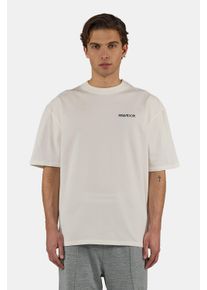 T-Shirt Pegador "Stege Oversized Tee", Damen, Gr. XS, washed warm wei&szlig;, Single Jersey, Obermaterial: 100% Baumwolle, bedruckt, oversize normal, Rundhals, Shirts T-Shirt, Baumwolle, oversize