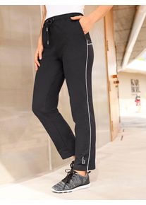 Sweathose Catamaran, Damen, Gr. 44/46, Normalgr&ouml;&szlig;en, schwarz, wei&szlig;, 60% Baumwolle, 40% Polyester, gemustert, unifarben, lang, Hosen Sweathose