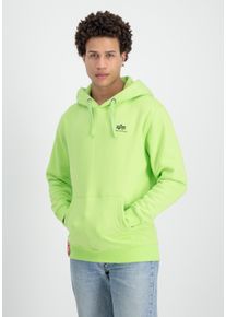 Hoodie Alpha Industries "Basic Hoodie SL", Herren, Gr. S, gr&uuml;n (hornet gr&uuml;n), Obermaterial: 80% Baumwolle, 20% Polyester, regular fit, Sweatshirts Hoodie