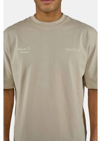 T-Shirt Pegador "Zernez Oversized Tee", Damen, Gr. XS, washed khaki beige, Single Jersey, Obermaterial: 100% Baumwolle, bedruckt, oversize normal, Rundhals, Shirts T-Shirt, Baumwolle, oversize