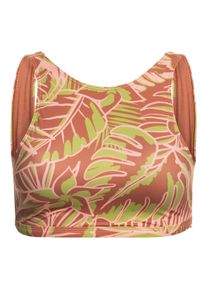 Crop-Bikini-Top Roxy "Roxy Pro The Pop Up", Damen, Gr. XS, Cup B, rosa (quartz rose las palmas), Obermaterial: 78% Polyamid, 22% Elasthan;, Bikini-Oberteile Crop-Bikini-Top