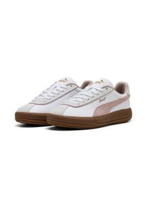Sneaker Puma "CLUB KLASSIKA", Damen, Gr. 42, Puma wei&szlig;, rose latte, Puma gold, Leder, Schuhe Sneaker, Obermaterial aus Leder, Innenmaterial aus Textil
