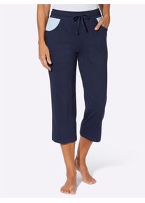 7/8-Hose, Damen, Gr. 56, Normalgr&ouml;&szlig;en, marine, 100% Baumwolle, unifarben, Hosen 7/8-Hose