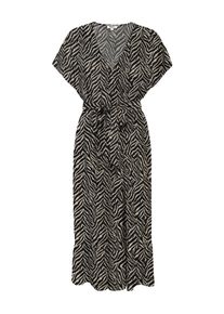 Sommerkleid Only "ONLZILLA ADELE SS LONG DRESS NOOS WVN", Damen, Gr. S, N-Gr, schwarz aop:katty animal, Web, Obermaterial: 100% Viskose, bedruckt, regular fit wadenlang, V-Ausschnitt, Kleider Sommerkleid, Viskose, regular fit, V-Ausschnitt