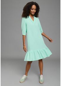 Sommerkleid Laura Scott, Damen, Gr. 46, N-Gr, mint, Web, Obermaterial: 100% Baumwolle, unifarben, klassisch kniefrei, mit Gummizug, Kleider Sommerkleid, kniefrei, f&uuml;r Casualmode, Fr&uuml;hlingsmode und Partymode, aus Baumwolle