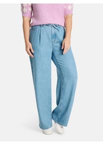 LIEBLINGSST&Uuml;CK Webhose LIEBLINGSST&Uuml;CK "LS-61", Damen, Gr. 46, N-Gr, light denim, Web, Obermaterial: 100% Lyocell, clean, unifarben, normal, Hosen Webhose, mit Tunnelzug