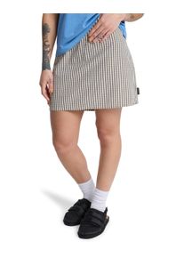 Sommerrock Quiksilver "Ludden", Damen, Gr. XL, khaki gingham qsw, Obermaterial: 97% Walkfrottier, 3% Elasthan;, R&ouml;cke Sommerrock