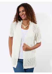 Strickjacke Inspirationen, Damen, Gr. 54, wei&szlig;, 100% Polyacryl, unifarben, Strickjacken Strickjacke