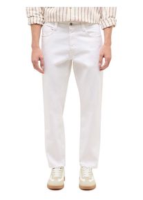Tapered-fit-Jeans Mustang "Herren Style Denver Tapered", Damen, Gr. 36, L&auml;nge 30, 2007 wei&szlig;, 100% Baumwolle, unifarben, weit, unten schmal, Jeans Tapered-fit-Jeans