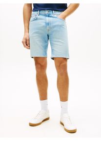 Jeansshorts Tommy Hilfiger "DENTON", Damen, Gr. 30, N-Gr, heron blau, Web, Obermaterial: 99% Baumwolle, 1% Elasthan, straight fit, Jeans Jeansshorts, Straight Leg Fit mit Fade-Effekt