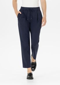 7/8-Hose Stehmann "Myriel2-720", Damen, Gr. 46, N-Gr, marine, Web, Obermaterial: 50% Baumwolle, 42% Polyamid, 8% Elasthan, unifarben, regular fit 7/8-L&auml;nge, Hosen 7/8-Hose, mit elastischem Bund