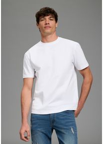 T-Shirt Bruno Banani, Herren, Gr. XL (56/58), wei&szlig;, Single Jersey, Obermaterial: 100% Baumwolle, unifarben, l&auml;ssig geschnitten, Rundhals, Shirts T-Shirt, Kurzarmshirt, l&auml;ssige Passform, unifarben, aus Single Jersey