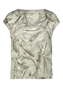 Blusenshirt Betty Barclay "Blusenshirt mit Aufdruck", Damen, Gr. 48, gr&uuml;n (khaki, khaki), Obermaterial: 67% Viskose CV. 15% metallisierte Fasern MTF. 15% Polyester PES. 3% Elasthan EL., Shirts Blusenshirt