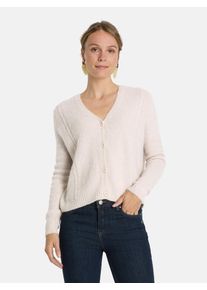 LIEBLINGSST&Uuml;CK Strickjacke LIEBLINGSST&Uuml;CK "HenjaL", Damen, Gr. 48, beige, Strick, Obermaterial: 52% Alpaka, 32% Polyamid, 13% Wolle, 3% Elasthan, clean, unifarben, normal, V-Ausschnitt, Rippstrickb&uuml;ndchen, Strickjacken Strickjacke, aus Alpakamix