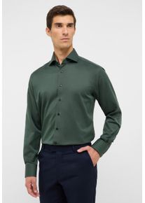 Langarmhemd Eterna "MODERN FIT", Damen, Gr. 42, Normalgr&ouml;&szlig;en, gr&uuml;n (dunkelgr&uuml;n), 100% Baumwolle, tailliert, Manschette, Hemden Langarmhemd, NON IRON (b&uuml;gelfrei)