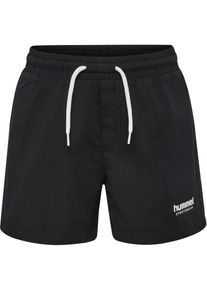 Badeshorts Hummel "HMLJR REG BOARD SHORTS", Jungen, Gr. 140, N-Gr, schwarz, Obermaterial: 100% Polyester, Badehosen Badeshorts, mit String zur Regulierung, aus Polyester, sportlicher Stil