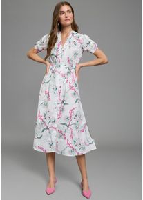 Blusenkleid Laura Scott, Damen, Gr. 46, N-Gr, wei&szlig; gebl&uuml;mt, Web, Obermaterial: 100% Polyester, bedruckt, Kleider Blusenkleid, femininer Stil, f&uuml;r vielseitige Anl&auml;sse, aus Polyester