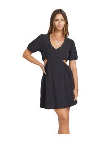 Minikleid Billabong "Isnt She Sweet", Damen, Gr. XS, US-Gr&ouml;&szlig;en, schwarz (schwarz sands), Obermaterial:99% Walkfrottier 1% Elasthan;, Kleider Minikleid