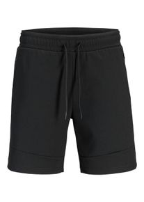 Jack & Jones PlusSize Sweatshorts "JPSTGORDON BASE SWEAT SHORTS SRT SN PLS", Damen, Gr. 46 (6XL), N-Gr, schwarz, Sweatware, Obermaterial: 75% Polyester, 21% Baumwolle, 4% Elasthan, JACK & JONES PLUSSIZE, unifarben, kniefrei, Hosen Sweatshorts, Materialmix mit Stretch, regular fit