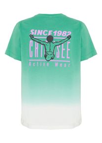 T-Shirt Chiemsee, M&auml;dchen, Gr. 170/176, marine gr&uuml;n, 100% Baumwolle, Rundhals, Shirts T-Shirt