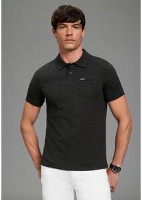 Poloshirt Bruno Banani, Herren, Gr. 3XL (64/66), grau, Slub, Obermaterial: 100% Baumwolle, meliert, schmal, angesetztes B&uuml;ndchen, Shirts Poloshirt, schmale Passform, Kurzarm, mit Polokragen und Kn&ouml;pfen