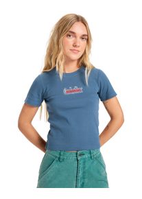 Rundhalsshirt Quiksilver "Mercury Fitted", Damen, Gr. XS, orion blau, Obermaterial: 58% Walkfrottier, 39% Microfaser, 3% Elasthan;, Shirts Rundhalsshirt