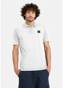 Poloshirt Timberland, Herren, Gr. S, wei&szlig;, Piqu&eacute;, Obermaterial: 100% Baumwolle, hoch geschlossener Ausschnitt, eingesetzt B&uuml;ndchen, Shirts Poloshirt