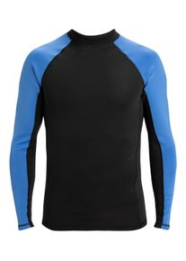 Rash Guard Quiksilver "Everyday Heat", Herren, Gr. XS/168-173cm & 55 -64 kg, blau (nebulas blau), Obermaterial:86% Microfaser, 14% Elasthan;, Shirts Rash Guard