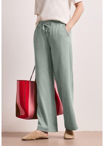 Jogginghose Street One, Damen, Gr. 46, L&auml;nge 30, schwarz mint gr&uuml;n, Web, Obermaterial: 59% Polyester, 40% Viskose, 1% Elasthan, unifarben, loose fit lang, Hosen Jogginghose, mit elastischem Bund