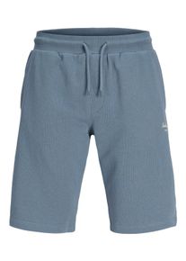 Jack & Jones PlusSize Sweatshorts "JPSTGORDON ARCHIVE SWEAT SHORTS MID PLS", Damen, Gr. 46 (6XL), N-Gr, blau mirage, angeraute Sweatware, Obermaterial: 80% Baumwolle, 20% Polyester, JACK & JONES PLUSSIZE, unifarben, regular fit kniefrei, Hosen Sweatshorts, Baumwollmischung, regular fit