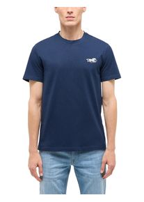 Kurzarmshirt Mustang "Herren Style Austin", Damen, Gr. XL, navy, Shirts Kurzarmshirt