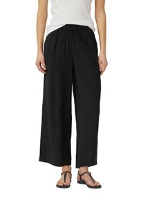Culotte s.Oliver, Damen, Gr. 46, N-Gr, schwarz, Web, Obermaterial: 84% Viskose, 16% Polyamid, unifarben, weit 7/8-L&auml;nge, Hosen Culotte, weite Passform, flie&szlig;ende Qualit&auml;t