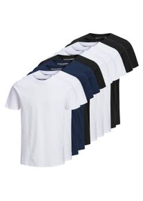 Jack & Jones T-Shirt JACK & JONES "T-Shirt JJEORGANIC BASIC TEE O-NECK 10PK 10er Pack", Damen, Gr. XL, schwarz, wei&szlig;, marineblau, Obermaterial: 100% Baumwolle CO(Bio)., Shirts T-Shirt