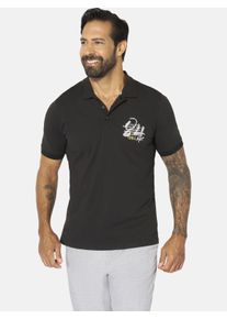 Poloshirt Jan Vanderstorm "Poloshirt MAUNOR", Herren, Gr. 4XL, schwarz, Obermaterial: 100% Baumwolle CO., Shirts Poloshirt