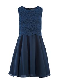 Sommerkleid happy girls "M&auml;dchenkleid", M&auml;dchen, Gr. 146, EURO-Gr&ouml;&szlig;en, navy, Stoff, 100% Polyester, normal, Kleider Sommerkleid