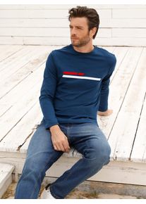 Langarmshirt Catamaran "Langarm-Shirt", Herren, Gr. 64/66, dunkelblau, 100% Baumwolle, bedruckt, gemustert, unifarben, Rundhals, Shirts Langarmshirt