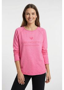 LIEBLINGSST&Uuml;CK Sweatshirt LIEBLINGSST&Uuml;CK "CathrinaEP", Damen, Gr. XXXL(46), pink (lovely pink), Sweatware, Obermaterial: 100% Baumwolle, bedruckt, unifarben, regular fit taillenbedeckt, Rundhals, gerader Abschluss, Sweatshirts Sweatshirt, mit Logo-Print